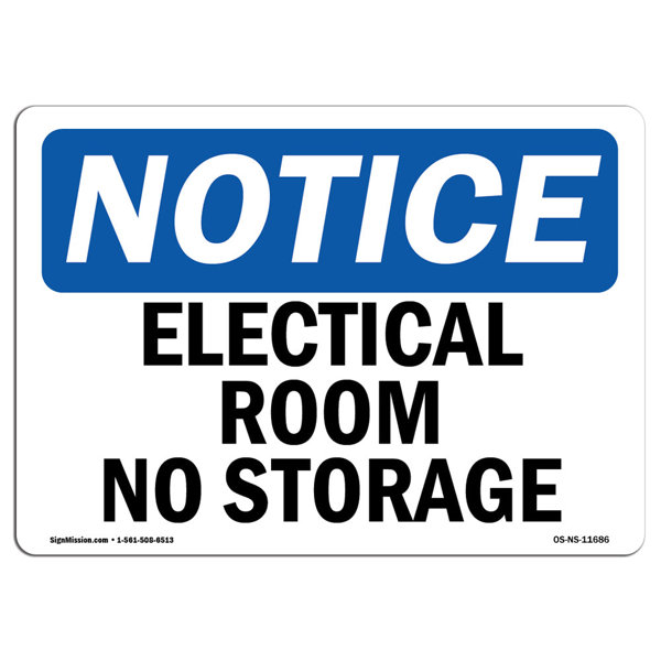 SignMission Electrical Room No Storage Sign Wayfair